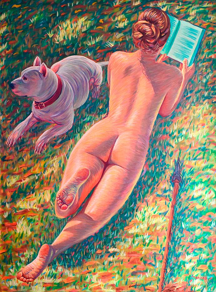 pintura realista en oleo sobre tela